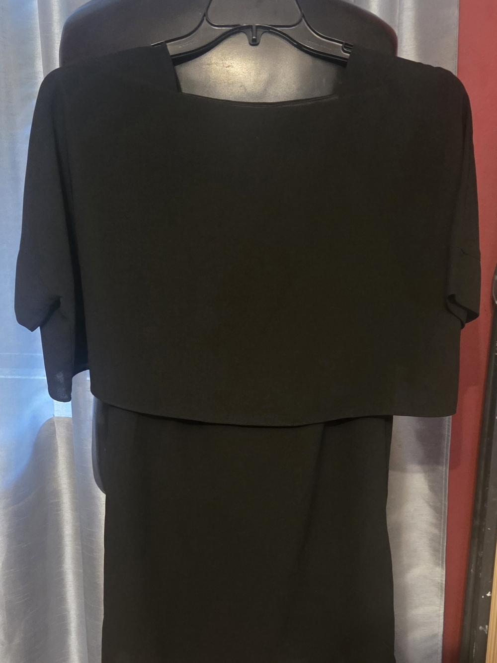 NICHII Classic Black Overlay Shift Dress
